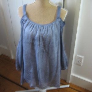 Blue Fresh FX Cold Shoulder Blouse